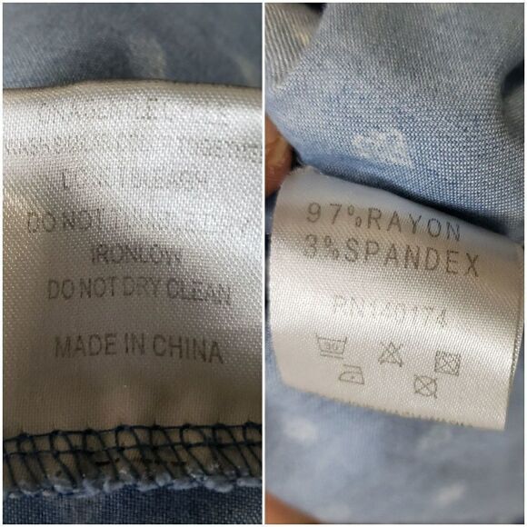 Reborn patterned chambray empire waist tunic - Picture 8 of 8